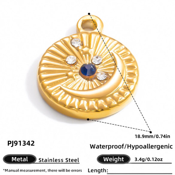 Stainless Steel Pendant Necklace With Sea Life Pattern Electroplated In Holiday Style For Women