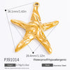 Stainless Steel Pendant Necklace With Sea Life Pattern Electroplated In Holiday Style For Women