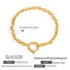 Stainless Steel Pendant Necklace With Sea Life Pattern Electroplated In Holiday Style For Women