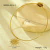 Stainless Steel Pendant Necklace With Small Sun Shape Electroplated Design For Women