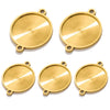 Stainless Steel Pendant With Round Base Tray Carved And Return Pattern Electroplated Accessories