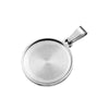Stainless Steel Pendant With Round Base Tray Carved And Return Pattern Electroplated Accessories
