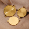 Stainless Steel Pendant With Round Base Tray Carved And Return Pattern Electroplated Accessories