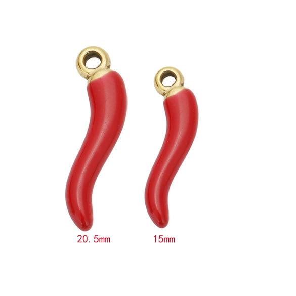 Stainless Steel Pepper Pendant Earrings With Oil Dripping Design Jewelry Accessories