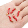 Stainless Steel Pepper Pendant Earrings With Oil Dripping Design Jewelry Accessories