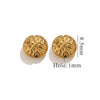 Stainless Steel Perforated Lavender Floret Spacer Beads Gold Pendant Necklace With Totem Pattern Electroplated For Diy Jewelry And Bracelet Wholesale
