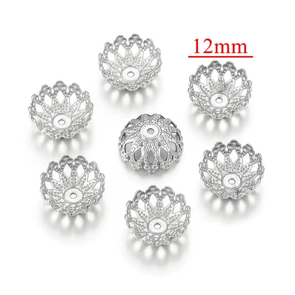 Stainless Steel Petal Bead Cap Tori Bead Vacuum Electroplated Totem Jewelry Making Gasket