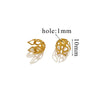 Stainless Steel Petal Torus Bead Cap Jewelry Making Material With Totem Pattern And Electroplating Treatment