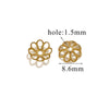 Stainless Steel Petal Torus Bead Cap Jewelry Making Material With Totem Pattern And Electroplating Treatment