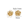 Stainless Steel Petal Torus Bead Cap Jewelry Making Material With Totem Pattern And Electroplating Treatment
