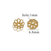Stainless Steel Petal Torus Bead Cap Jewelry Making Material With Totem Pattern And Electroplating Treatment