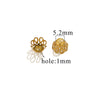 Stainless Steel Petal Torus Bead Cap Jewelry Making Material With Totem Pattern And Electroplating Treatment