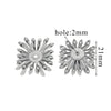 Stainless Steel Petal Torus Bead Cap Jewelry Making Material With Totem Pattern And Electroplating Treatment