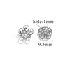 Stainless Steel Petal Torus Bead Cap Jewelry Making Material With Totem Pattern And Electroplating Treatment