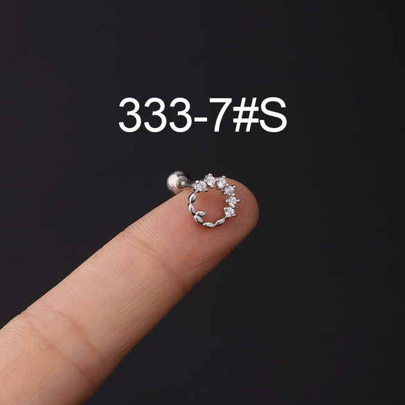 Stainless Steel Piercing Earrings Geometric Electroplated Fashion Jewelry