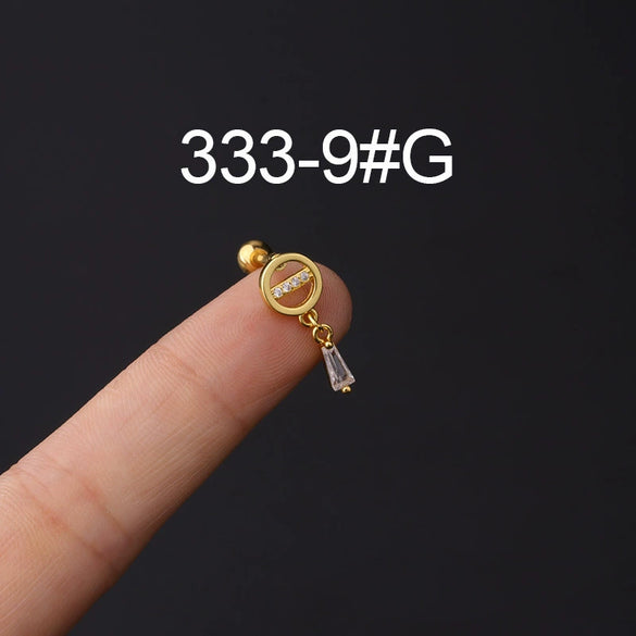 Stainless Steel Piercing Earrings Geometric Electroplated Fashion Jewelry