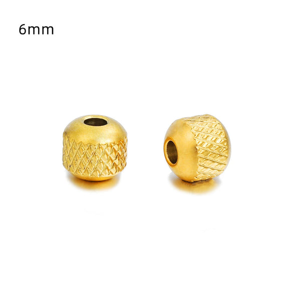 Stainless Steel Pineapple Beads Jewelry Accessories For Diy Bracelet And Necklace With Electroplating Treatment