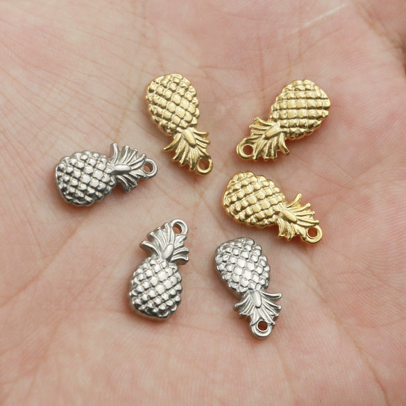 Stainless Steel Pineapple Pendant Jewelry Handmade Accessories With Electroplating