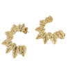 Stainless Steel Plant Flowers Style Cshaped Electroplated Ear Studs