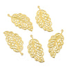 Stainless Steel Plant Flowers Style Leaf Earrings Pendant And Hairpin Accessories With Electroplating
