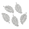 Stainless Steel Plant Flowers Style Leaf Earrings Pendant And Hairpin Accessories With Electroplating