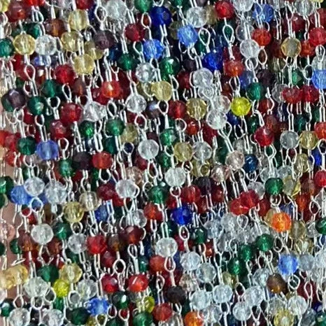 Stainless Steel Plated Crystal Bead Chain Diy Handmade Material For Bracelet Necklace