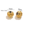Stainless Steel Plated 18K Gold Baroque Pumpkin And Lantern Beads Handmade Diy Bracelet With Totem Pattern