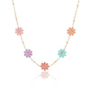 Stainless Steel Plated 18K Gold Daisy Pendant Women's Fashion Necklace