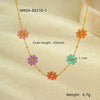 Stainless Steel Plated 18K Gold Daisy Pendant Women's Fashion Necklace