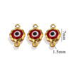 Stainless Steel Plated 18K Gold Doublesided Oil Drop Demon Eye Pendant Diy Connection Accessories Round Shape Electroplating Process