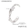 Stainless Steel Plated 18K Gold Irregular Hammer Wavy Opening Bracelet For Women Geometric Style Handicraft