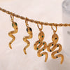 316L Stainless Steel Plated 18K Gold Round Pendant Snake Crystal Fashion Jewelry Accessories