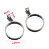 Stainless Steel Polished Geometric Heart Hollow Border Gem Base Pendant Frame Electroplated Diy Handmade Jewelry Accessories