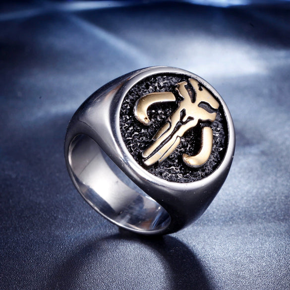 Stainless Steel Polished Geometric Skull Ring Fashion Unisex Jewelry Statement Ring