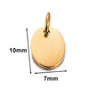 Stainless Steel Polished Heart Round Oval Rectangular Diamond Shape Electroplated Diy Pendant For Necklace And Bracelet