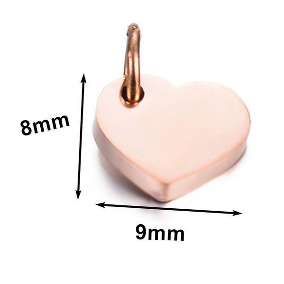Stainless Steel Polished Heart Round Oval Rectangular Diamond Shape Electroplated Diy Pendant For Necklace And Bracelet