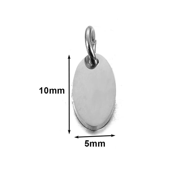 Stainless Steel Polished Heart Round Oval Rectangular Diamond Shape Electroplated Diy Pendant For Necklace And Bracelet