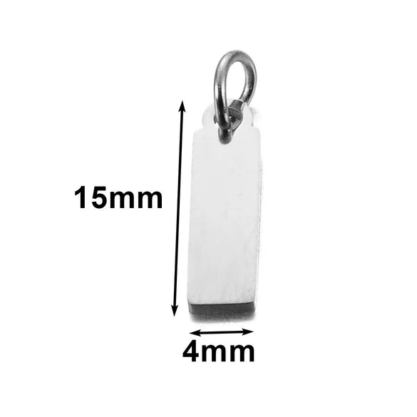 Stainless Steel Polished Heart Round Oval Rectangular Diamond Shape Electroplated Diy Pendant For Necklace And Bracelet