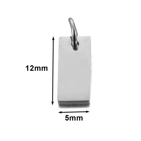 Stainless Steel Polished Heart Round Oval Rectangular Diamond Shape Electroplated Diy Pendant For Necklace And Bracelet