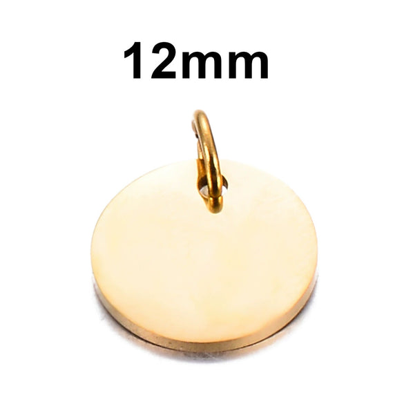 Stainless Steel Polished Heart Round Oval Rectangular Diamond Shape Electroplated Diy Pendant For Necklace And Bracelet
