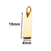 Stainless Steel Polished Heart Round Oval Rectangular Diamond Shape Electroplated Diy Pendant For Necklace And Bracelet
