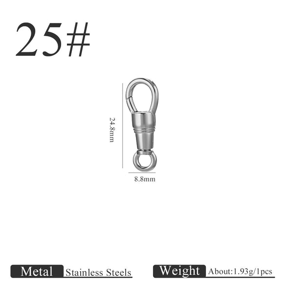 Stainless Steel Polished Jewelry Accessories Eagle Mouth Buckle Lanyard Pendant Buckle Universal Rotating Spring Buckle Round Key Chain Modern Simplicity
