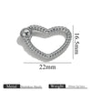 Stainless Steel Polished Love Spring Buckle Jewelry Accessories