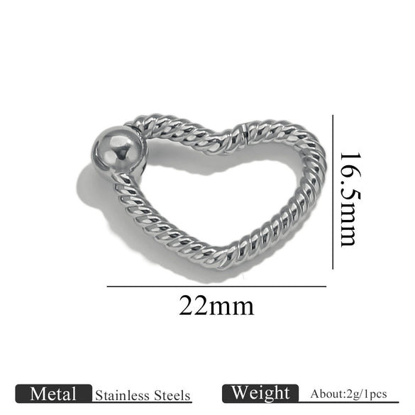 Stainless Steel Polished Love Spring Buckle Jewelry Accessories