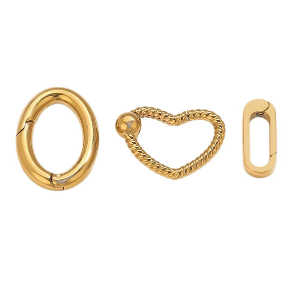 Stainless Steel Polished Love Spring Buckle Jewelry Accessories