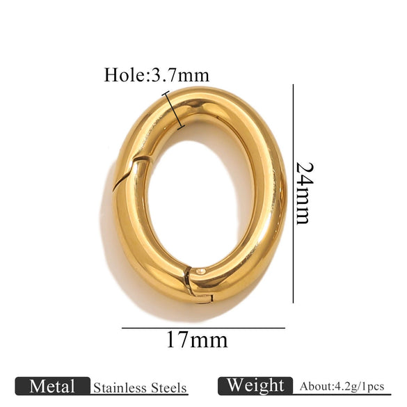 Stainless Steel Polished Love Spring Buckle Jewelry Accessories