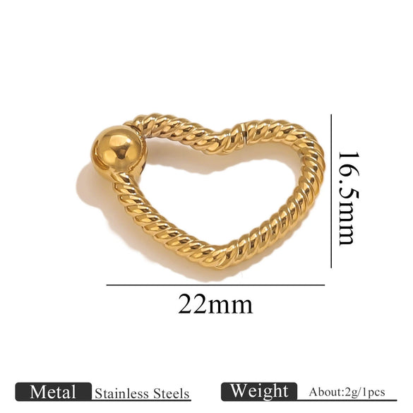Stainless Steel Polished Love Spring Buckle Jewelry Accessories