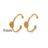 Stainless Steel Polished Round Ring Holder With 18K Gold Vacuum Electroplating And Diy Pearl Inlay