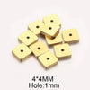 Stainless Steel Polished Square Beads Electroplated Diy Handmade Jewelry Accessories For Bracelet And Necklace