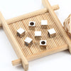 Stainless Steel Polished Square Throughhole Beads Electroplated Personality Necklace And Bracelet Beaded Material For Diy